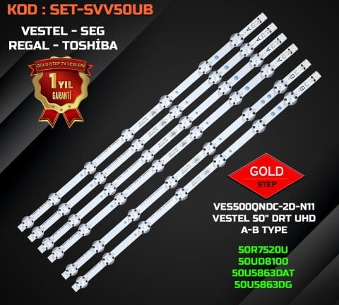 SET-  17DLB50NER1-A / 17DLB50NER1-B SVV500A54_67 VES500QNDC-2D-N11 VES500QNDC-2D-N12 Led Bar Takım