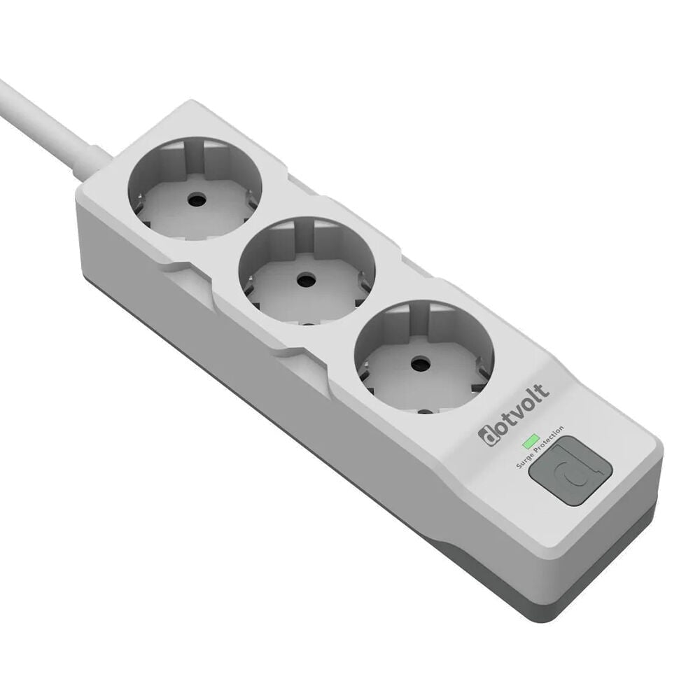 DotVolt Surge Hunter 3 - Üçlü Akım Korumalı Priz / 1050 Joule / 1.5 Metre Kablo