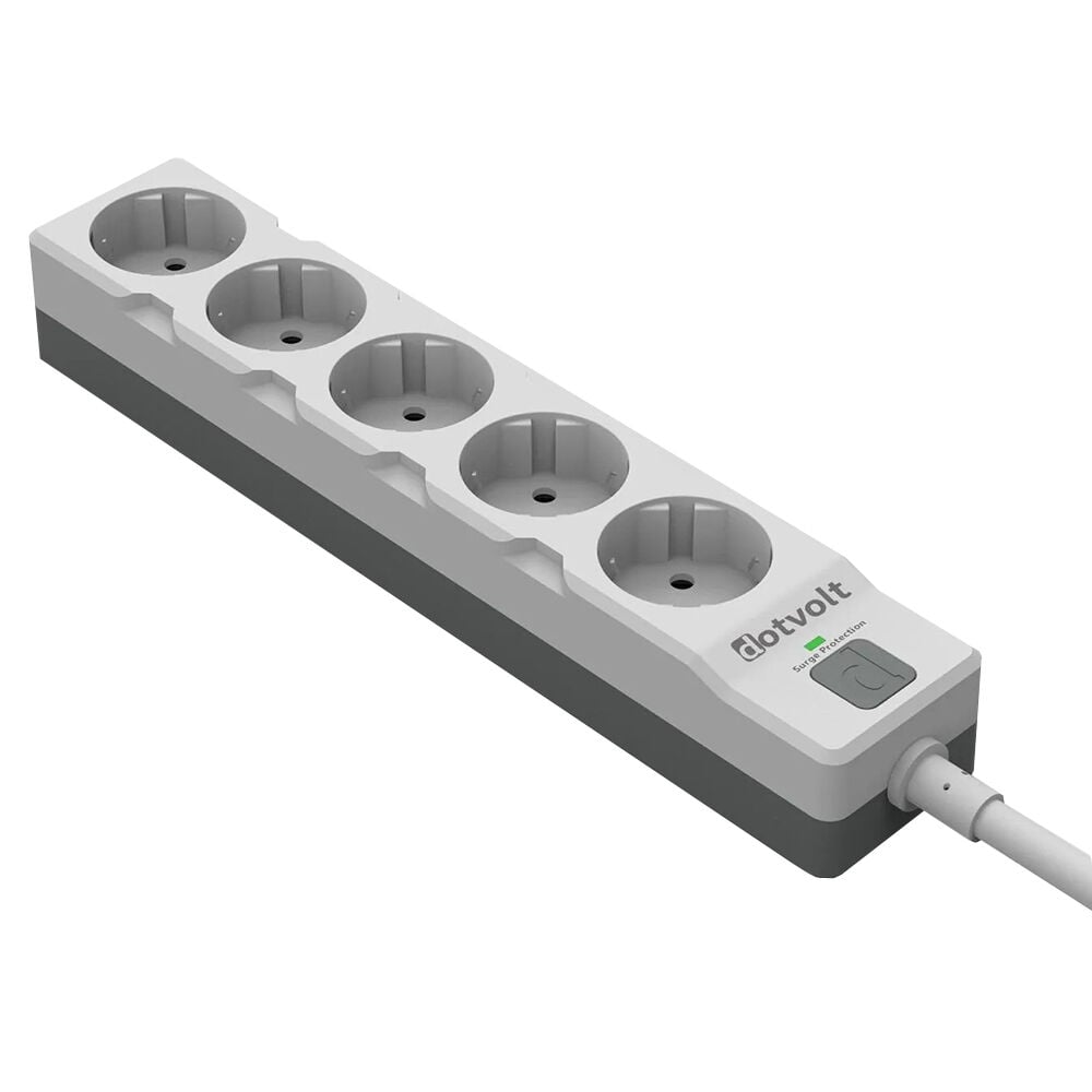 DotVolt Surge Hunter 5 - Üçlü Akım Korumalı Priz / 1050 Joule / 1.5 Metre Kablo