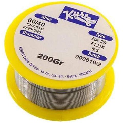KURTEL 200GR 1.2 MM Pastalı Lehim Teli / %60 Kalay %40 Kurşun