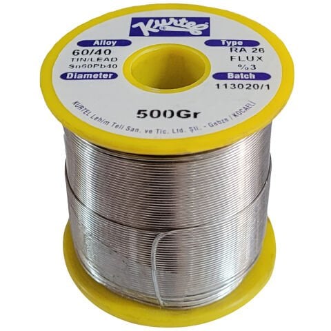 KURTEL 500GR 0.75 MM Pastalı Lehim Teli / %60 Kalay %40 Kurşun