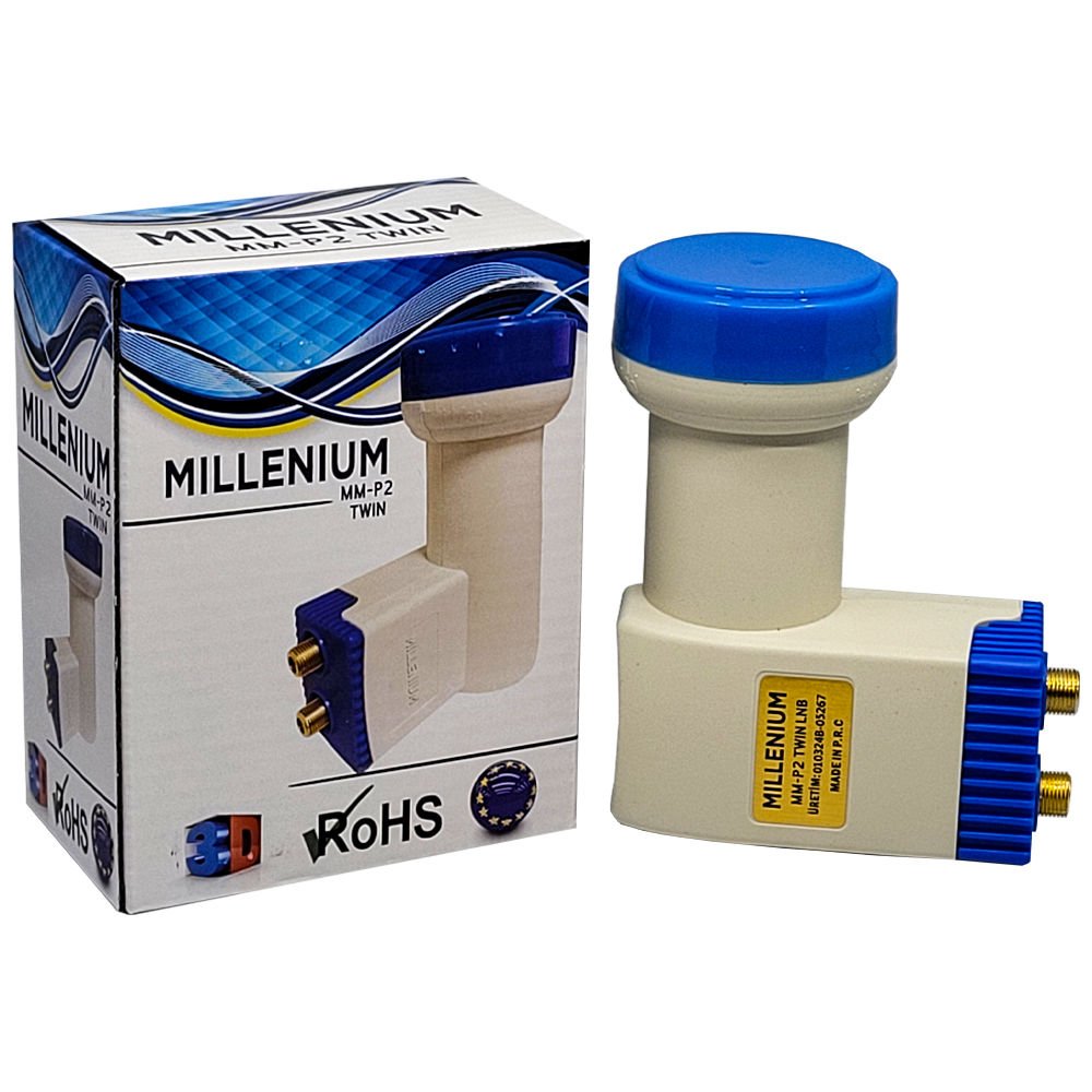 MİLLENİUM 0.1 dB 4K Çift Çıkışlı (Twin) LNB Çiftli Lnb