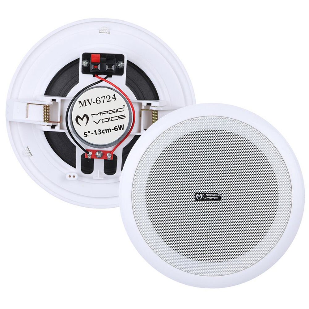 MagicVoice MV-6724 13 CM 6 Watt 8 Ohm 5'' Beyaz Trafosuz Alçıpan Hoparlör