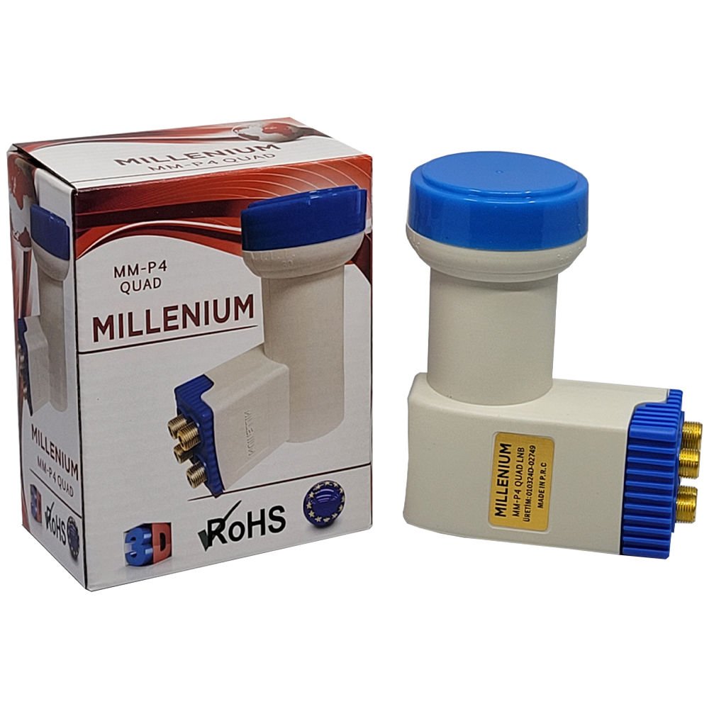 MİLLENİUM 0.1 dB 4K Dört Çıkışlı (Quad) LNB Dörtlü Lnb