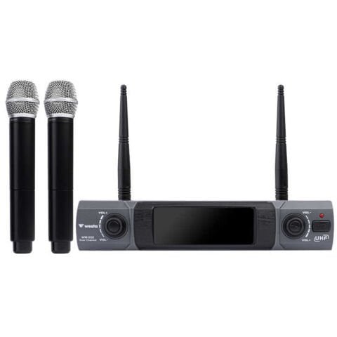 Westa WM-202H 1 Alıcı + 2 El Kablosuz UHF Mikrofon Seti