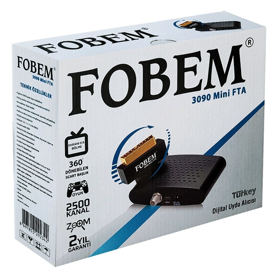 FOBEM 3090 SD Tüplü TV'Ler İçin Mini Uydu Alıcısı