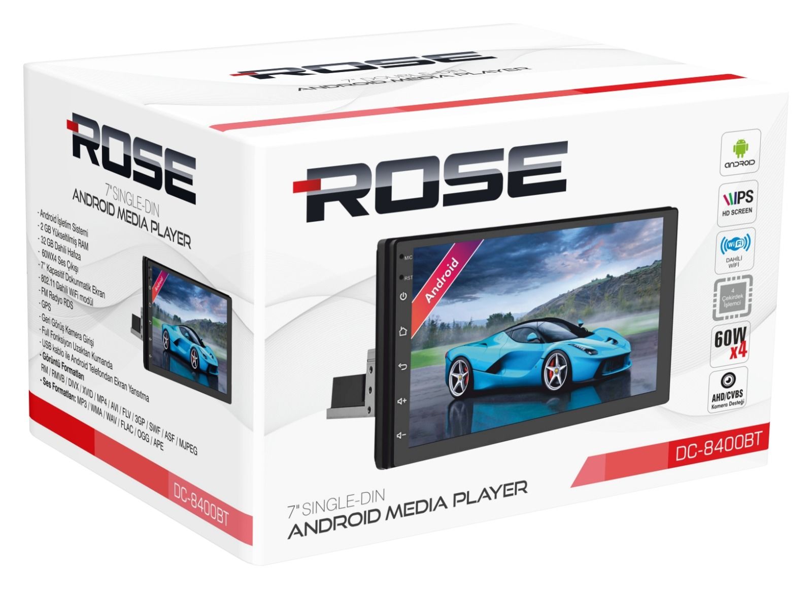 ROSE DC-8400BT ŞAHİN GO ANDROİD DOUBLE TEYP