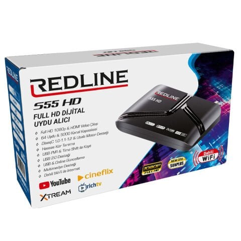 REDLİNE S55-BT Full HD Bluetooth Kumandalı Uydu Alıcısı