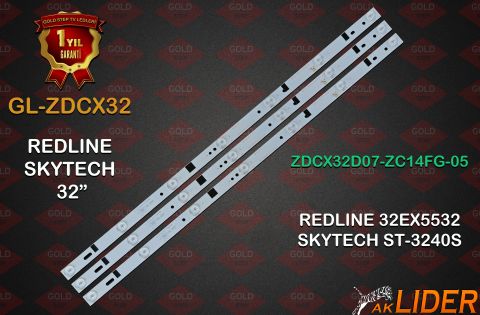 Skytech ST-3240S ST-3240YK / Redline 32EX5532 Uyumlu LED Bar Takımı – ZDCX32D07-ZC14FG-05 | ZDCX32D07