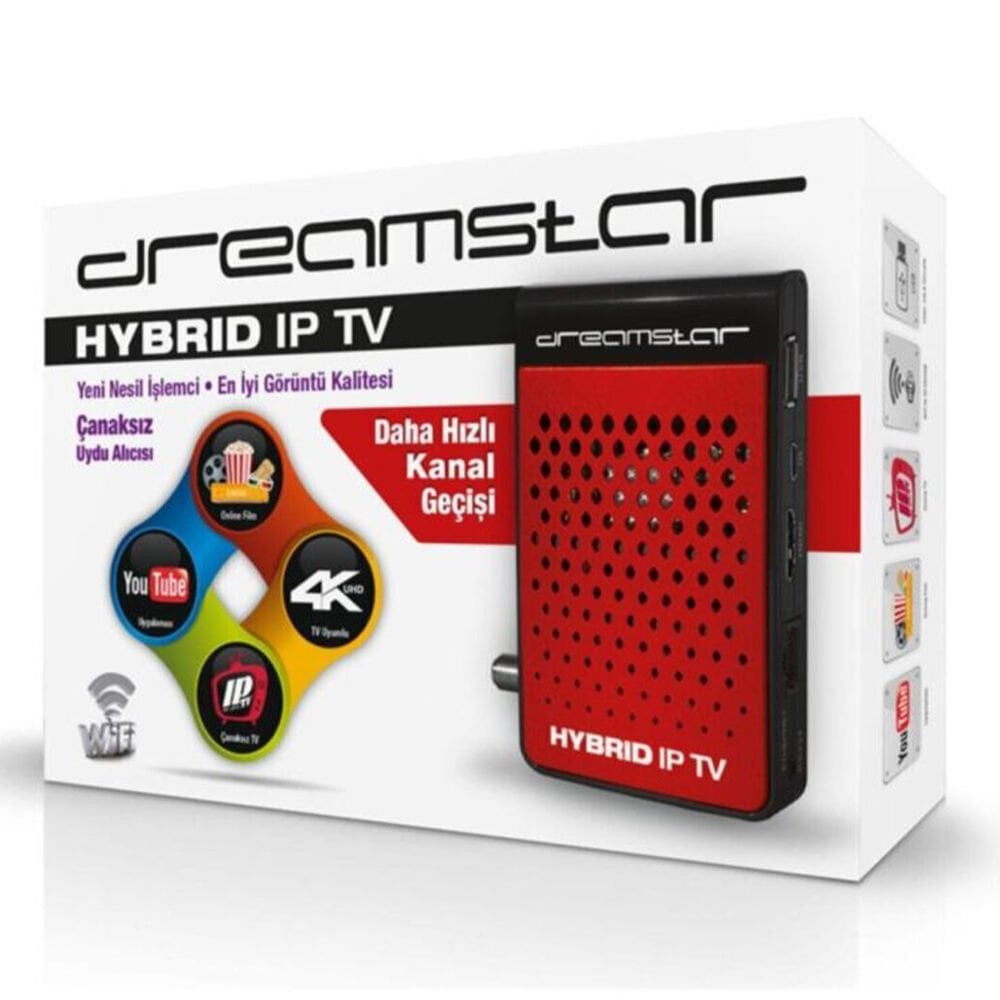 DREAMSTAR HYBRİD İPTV Full HD Display Gözlü Mini Uydu Alıcısı