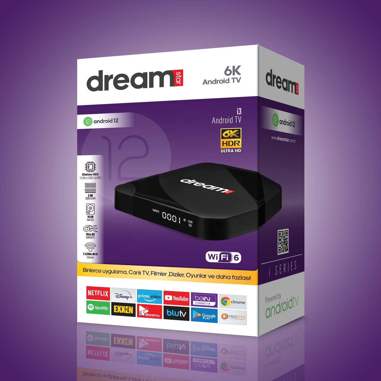 DREAMSTAR İ3 2GB/32GB ANDROİD BOX