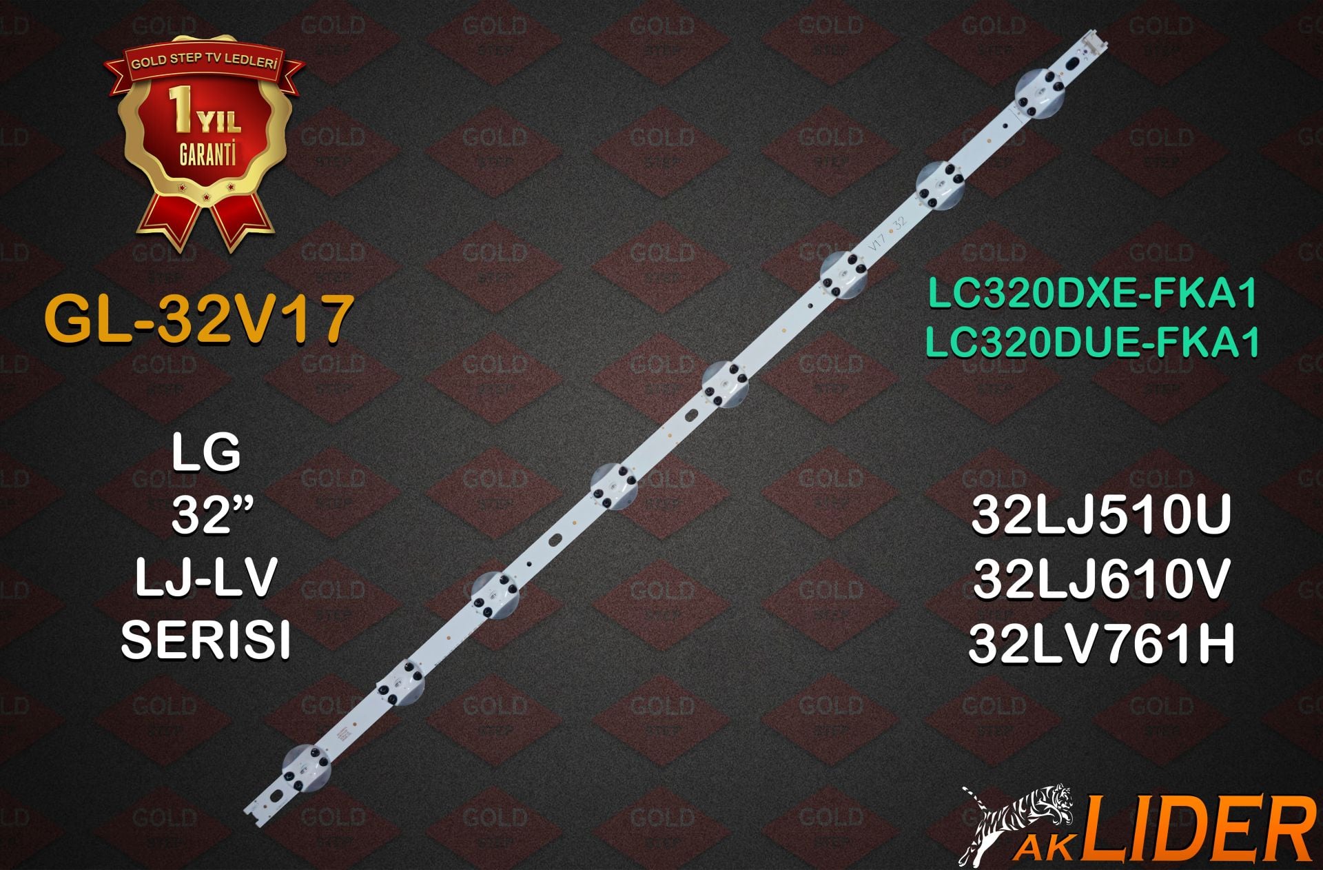 LG 32LJ510U 32LJ510V 32LJ610V 32LV761H Uyumlu LED Bar Takımı 6916L-2855A 6916L-2855B 6916L-3148A