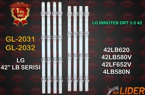 LG 42LB580 42LB620 42LF580 42LF650 42LY330C-ZA 42LY331C-ZA Uyumlu LED Bar Takımı 6916L-1709A