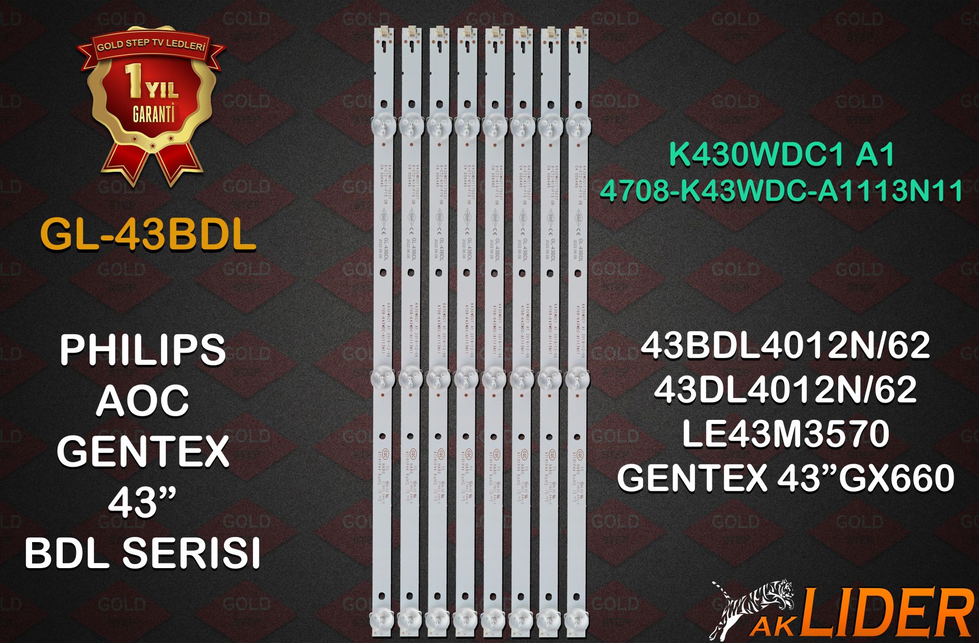 GL-43BDL 43'' PHİLİPS LED BAR TAKIM