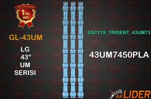 LG 43UM7450PLA 43UM7390PLC 43UM7400PLB Uyumlu LED Bar Takımı Y19.43UM73