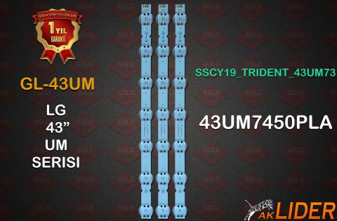 LG 43UM7450PLA 43UM7390PLC 43UM7400PLB Uyumlu LED Bar Takımı Y19.43UM73