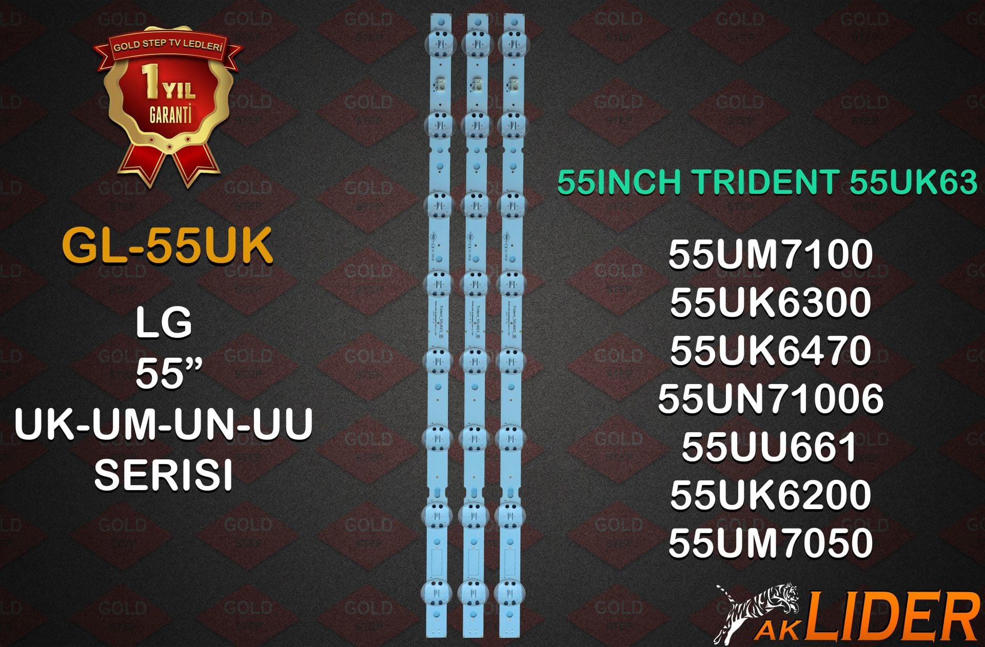 LG 55UM7100PLB 55UK6300 55UK6090PUA Uyumlu LED Bar Takımı EAJ64690101