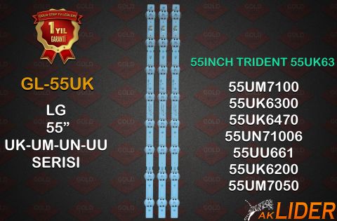 LG 55UM7100PLB 55UK6300 55UK6090PUA Uyumlu LED Bar Takımı EAJ64690101