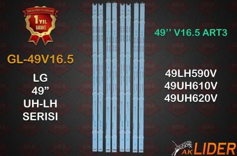 LG 49UH610V 49LH590V 49UH620V 49LJ515V Uyumlu LED Bar Takımı 6916L-2708A