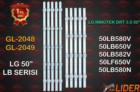 LG 50'' 50LB580V 50LB580N 50LB582V 50LF650V 50LF652V Uyumlu LED Bar Takımı 6916L-1982A