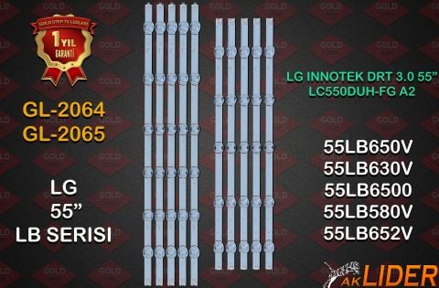 55LB650V-ZN, 55LB630V-ZA, 55LB561V-ZE, 55LB629V-ZM, 55LB561V-ZC, 55LB552V-ZA, 55LB561U-ZE, 55LX530S-UA, 55LB561U-ZC, 55LB5800-UG, 55LB572U-ZP, 55LB551U-ZC, 55LB6500-UM, 55LB550V-ZA, 55LB582V-ZG, 55LB550U-ZA, 55LB5700-ZB Uyumlu LED Bar Takımı