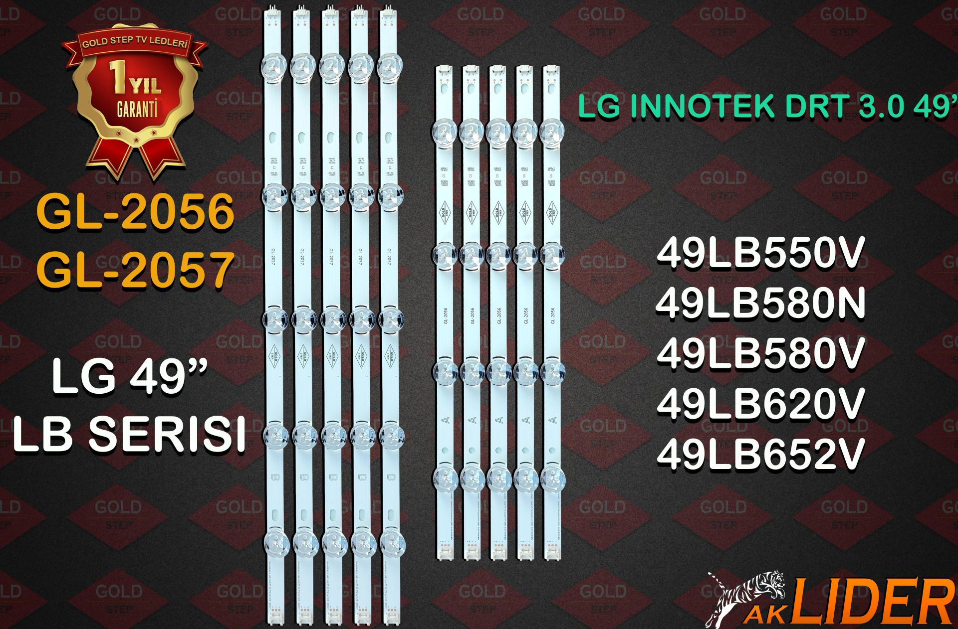 GL-2056-2057 LG 49'' LB SERİSİ İNNOTEK DRT 3.0 49 LED BAR TAKIM