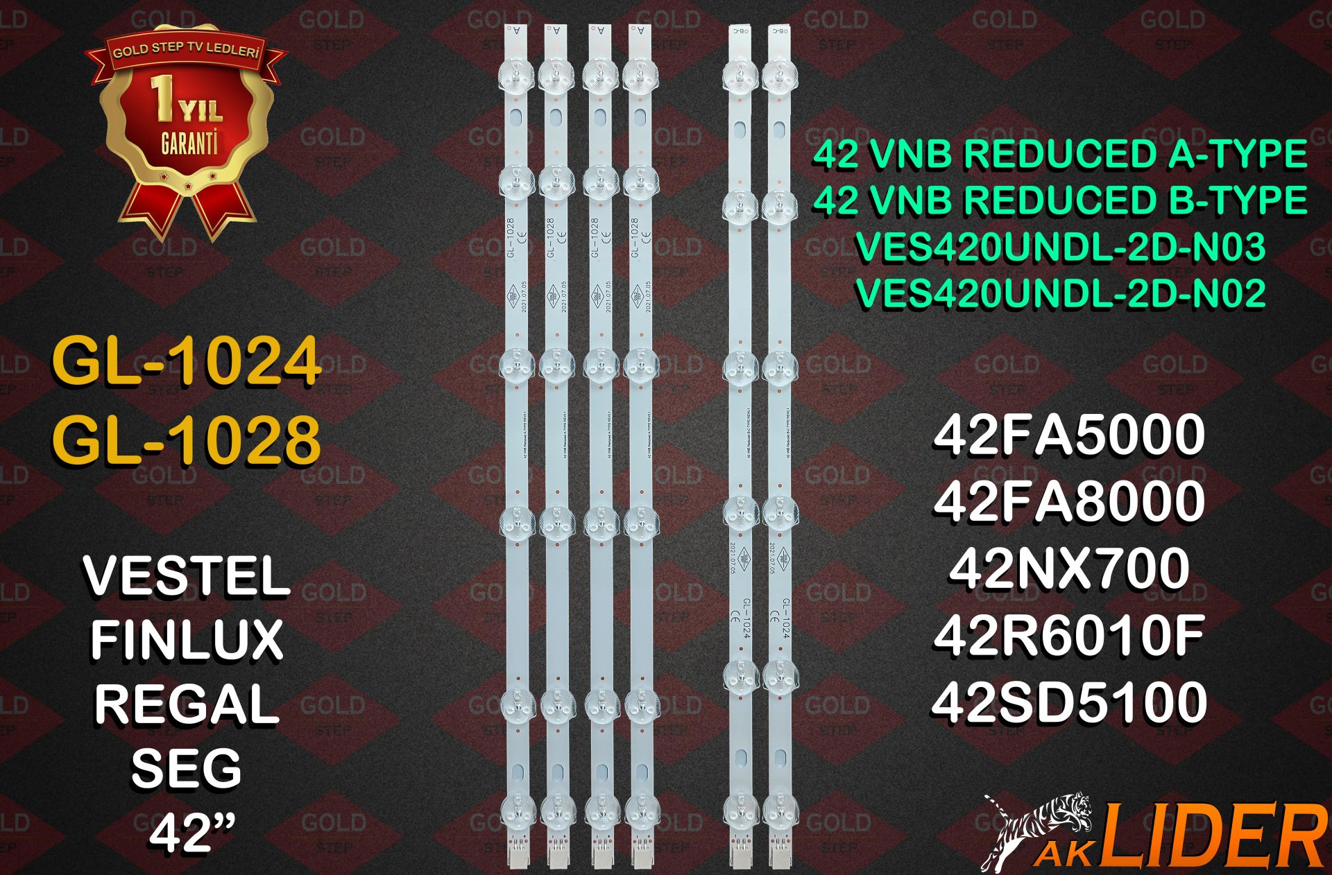 GL-1024-1028 VESTEL 42'' LED BAR TAKIM