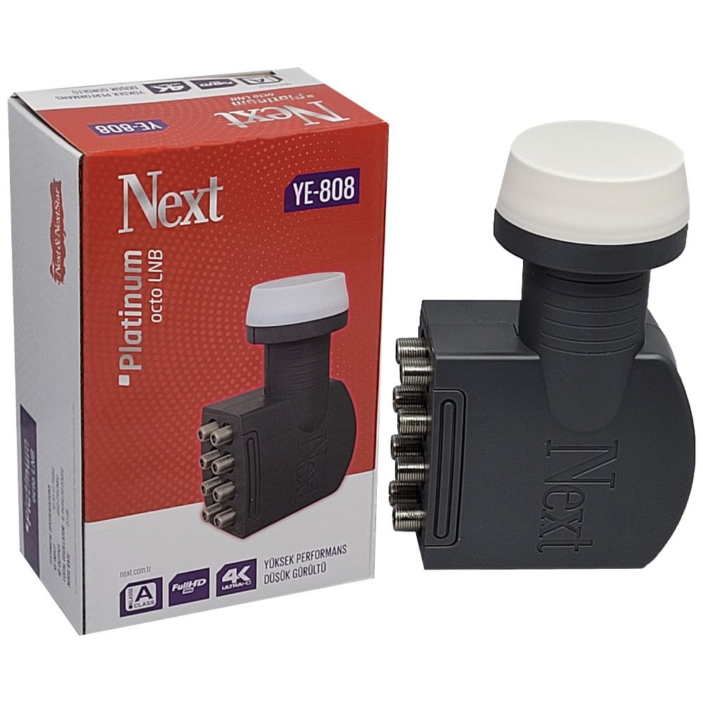 NEXT 0.1 dB 4K Sekiz Çıkışlı (Octo) LNB Sekizli Lnb